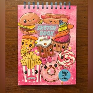 Cute Food-Themed Sketch Book with Stickers